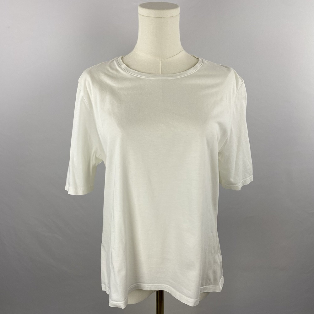 Joie T-Shirt Womens XL White Cotton Lyocell Blend Short Sleeve Casual Minimalist